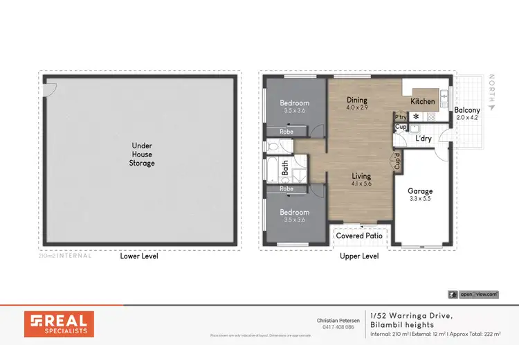 Floorplan of Homely semi-detached listing, 1/52 Warringa Drive, Bilambil Heights NSW 2486