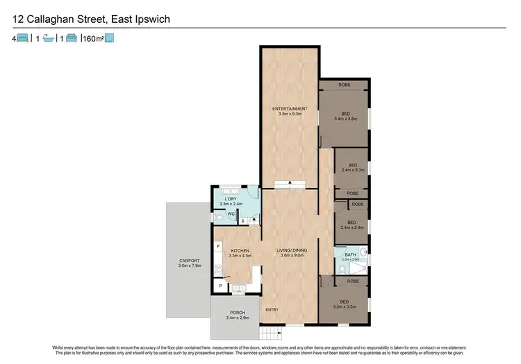 Floorplan of Homely house listing, 12 Callaghan Street, East Ipswich QLD 4305