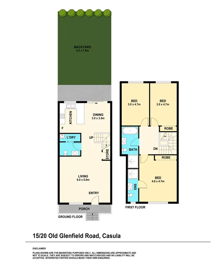 Floorplan of Homely townhouse listing, 15/20 Old Glenfield Road, Casula NSW 2170