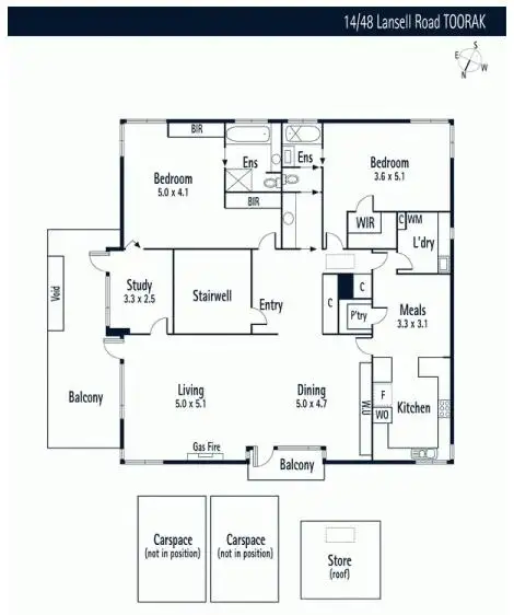 Floorplan of Homely apartment listing, 14/48 Lansell Road, Toorak VIC 3142
