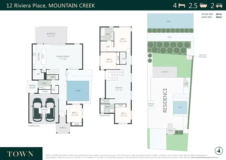 Floorplan of Homely house listing, 12 Riviera Place, Mountain Creek QLD 4557