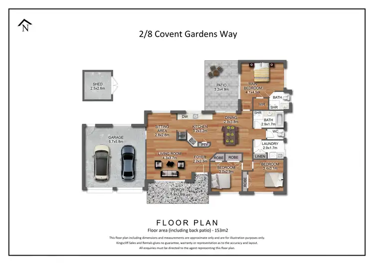 Floorplan of Homely semi-detached listing, 2/8 Covent Gardens Way, Banora Point NSW 2486