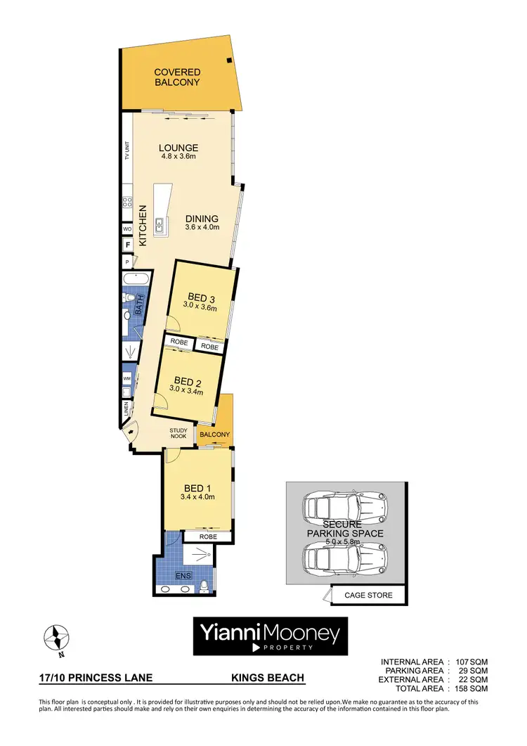 Floorplan of Homely apartment listing, 17/10 Princess Lane, Kings Beach QLD 4551