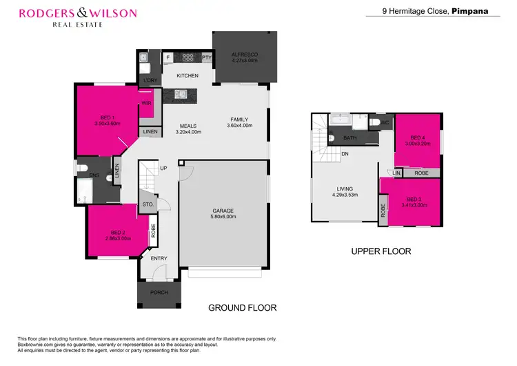 Floorplan of Homely house listing, 9 Hermitage Close, Pimpama QLD 4209