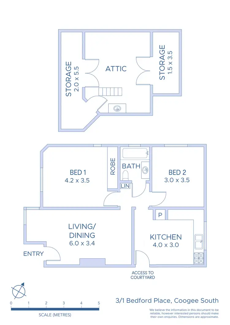 Floorplan of Homely apartment listing, 3/1 Bedford Place, South Coogee NSW 2034