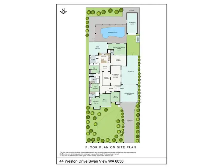 Floorplan of Homely house listing, 44 Weston Drive, Swan View WA 6056