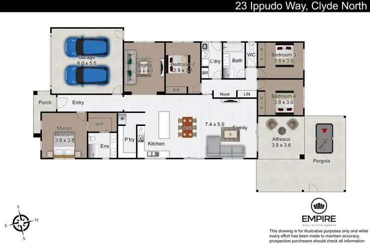 Floorplan of Homely house listing, 23 Ippudo Way, Clyde North VIC 3978