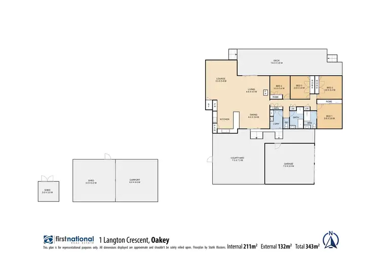Floorplan of Homely house listing, 1 Langton Crescent, Oakey QLD 4401
