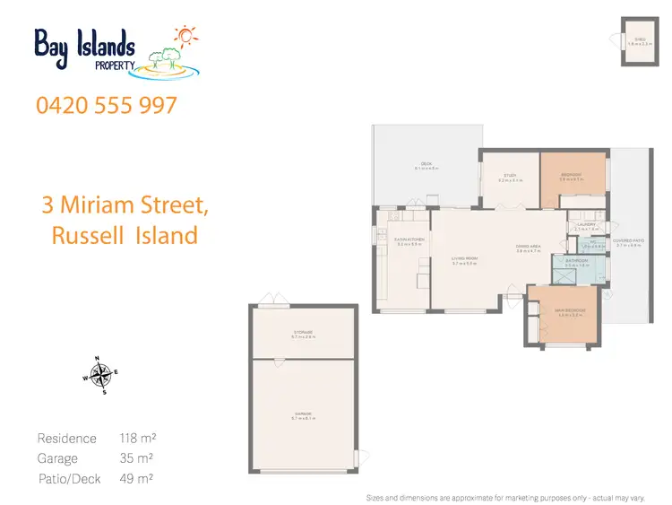 Floorplan of Homely house listing, 3 Miriam Street, Russell Island QLD 4184