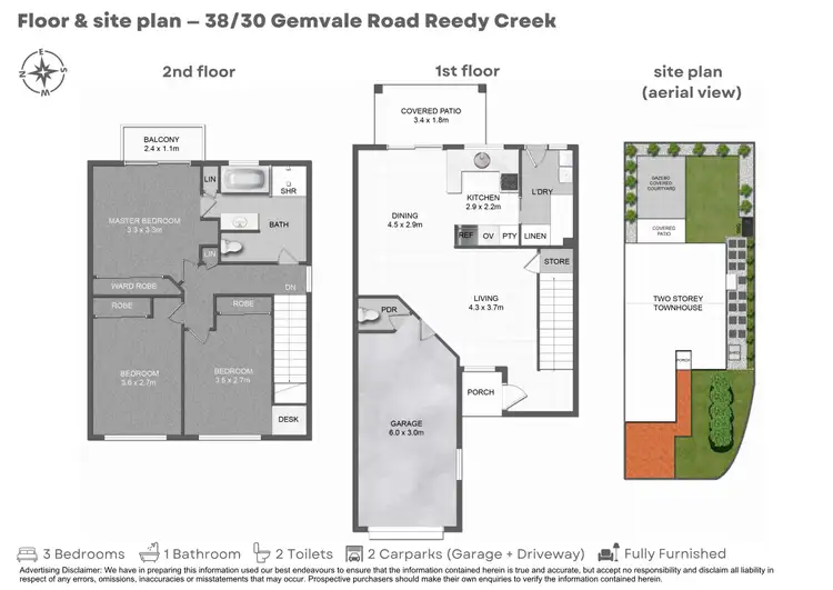 Floorplan of Homely townhouse listing, 38/30 Gemvale Road, Reedy Creek QLD 4227