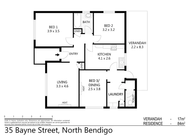 Floorplan of Homely house listing, 35 Bayne Street, North Bendigo VIC 3550