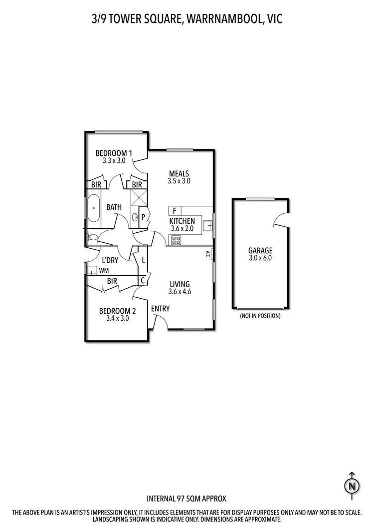 Floorplan of Homely unit listing, 3/9 Tower Square, Warrnambool VIC 3280