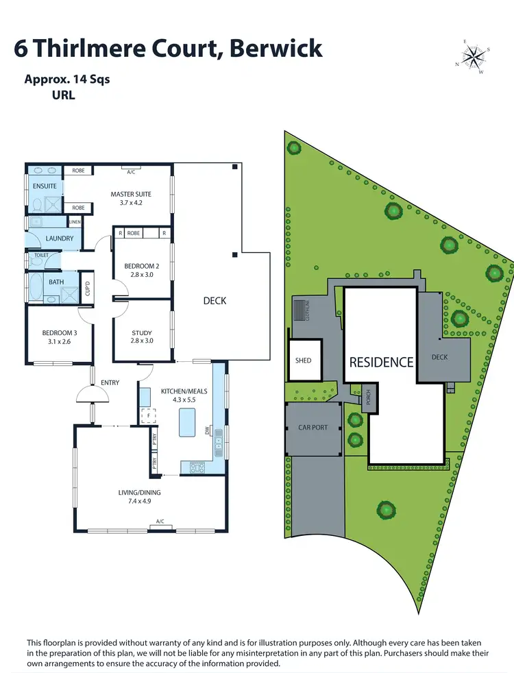 Floorplan of Homely house listing, 6 Thirlmere Court, Berwick VIC 3806