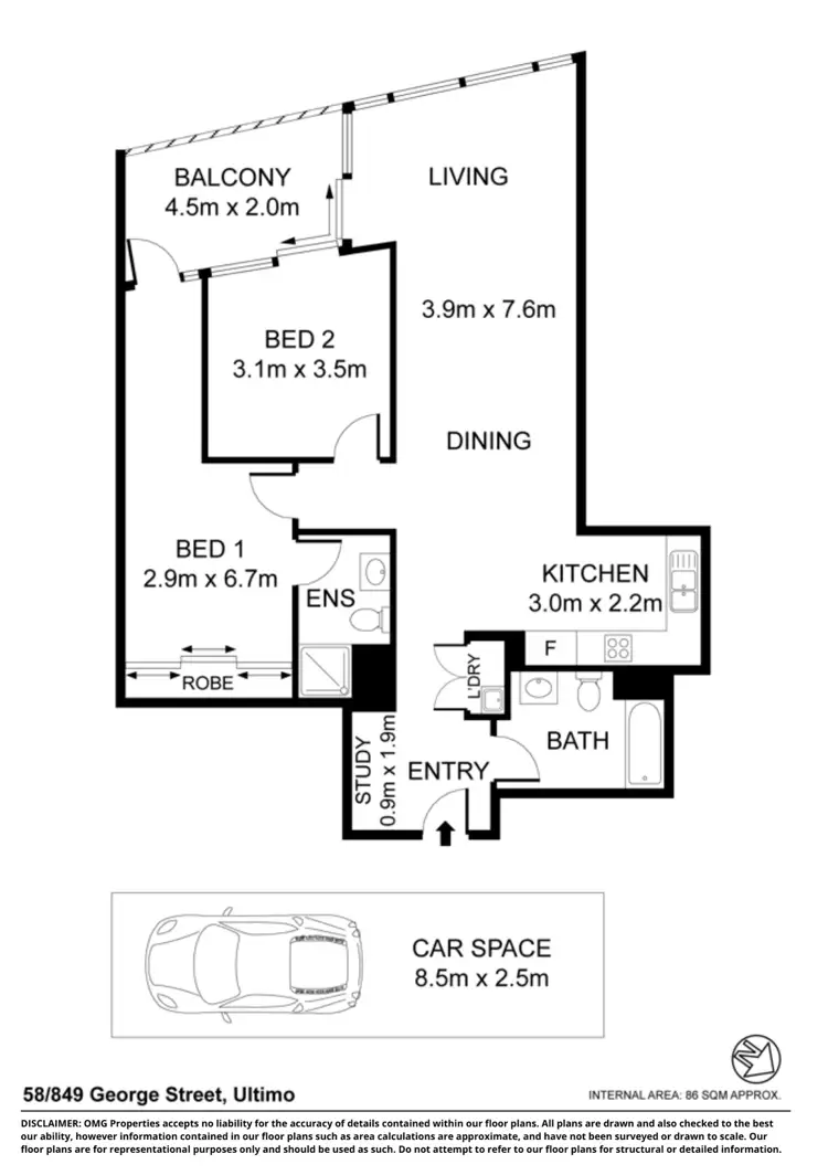 Floorplan of Homely apartment listing, 58/849 GEORGE STREET, Ultimo NSW 2007