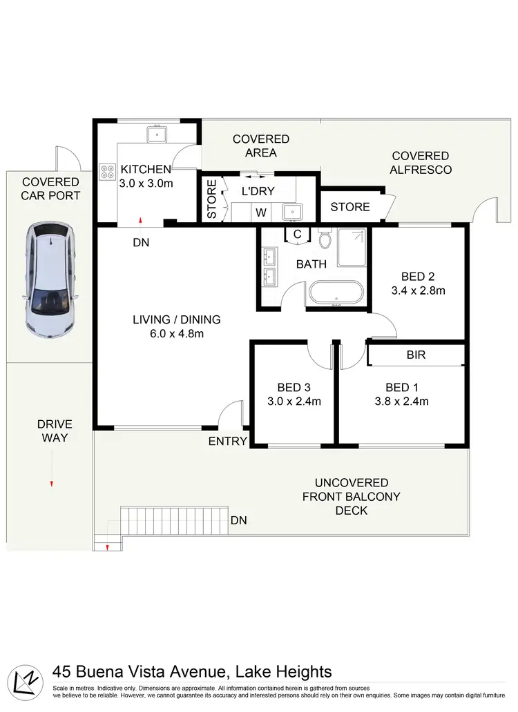 Floorplan of Homely house listing, 45 Buena Vista Avenue, Lake Heights NSW 2502