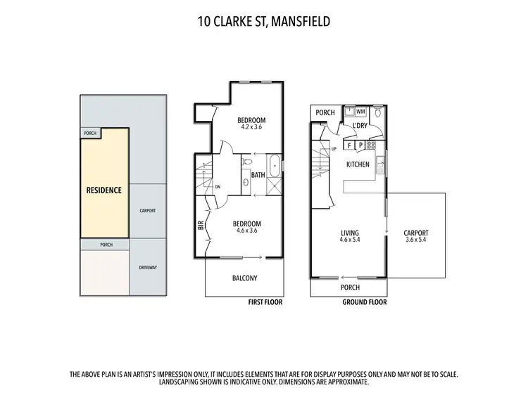 Floorplan of Homely townhouse listing, 10 Clarke Street, Mansfield VIC 3722
