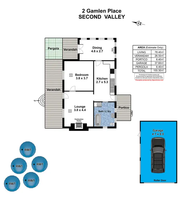 Floorplan of Homely house listing, 2 Gamlen Place, Second Valley SA 5204