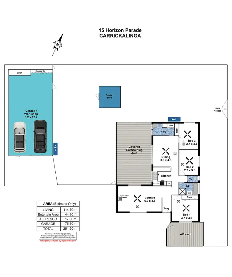 Floorplan of Homely house listing, 15 Horizon Parade, Carrickalinga SA 5204