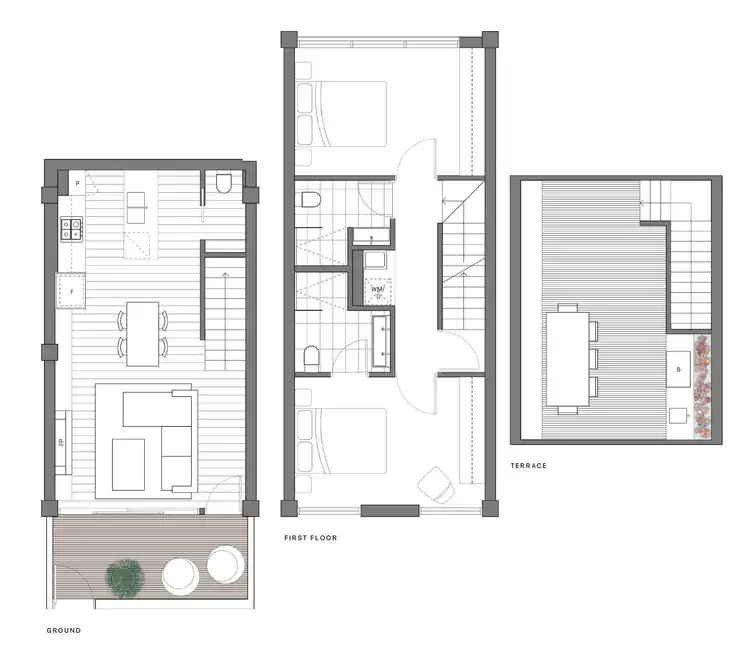 Floorplan of Homely townhouse listing, 99 Hotham Street, Balaclava VIC 3183