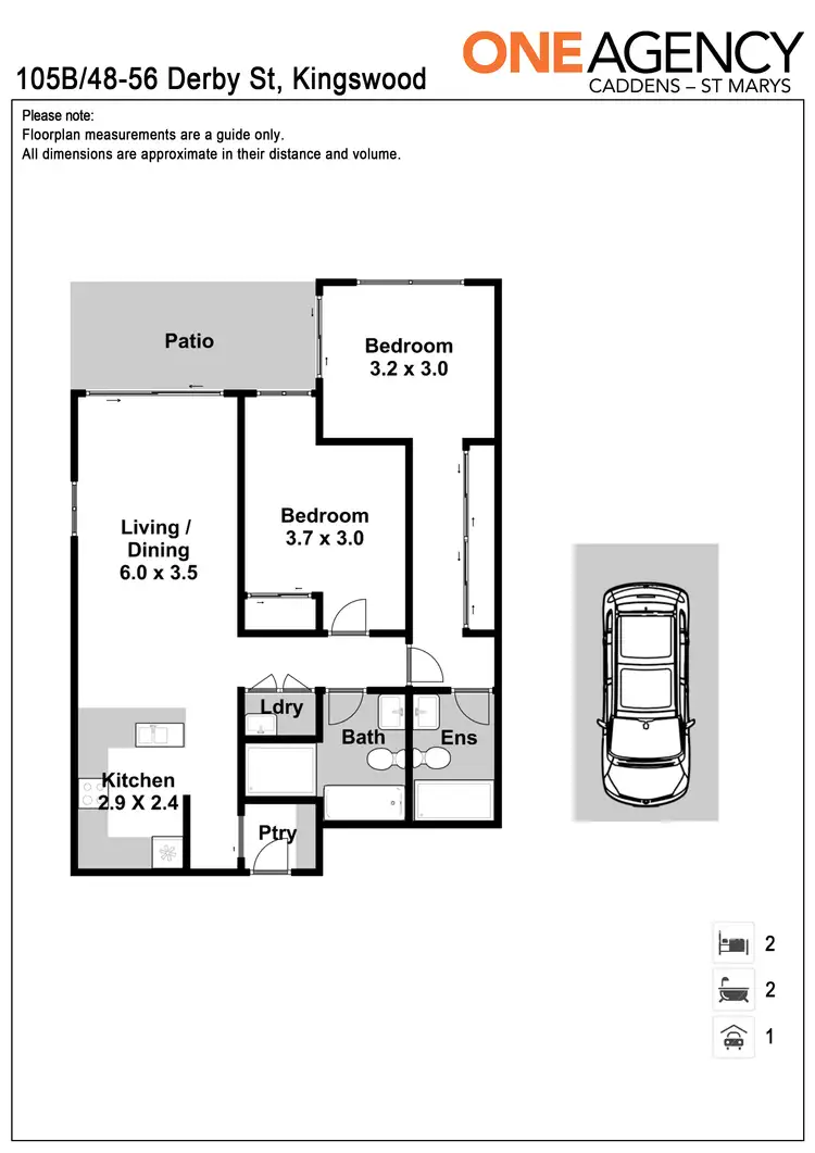 Floorplan of Homely unit listing, 105B/48-56 Derby Street, Kingswood NSW 2747
