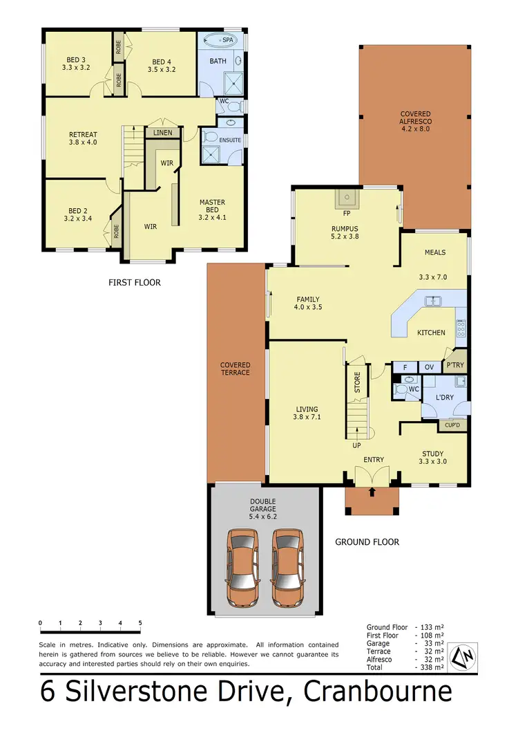 Floorplan of Homely house listing, 6 Silverstone Drive, Cranbourne VIC 3977
