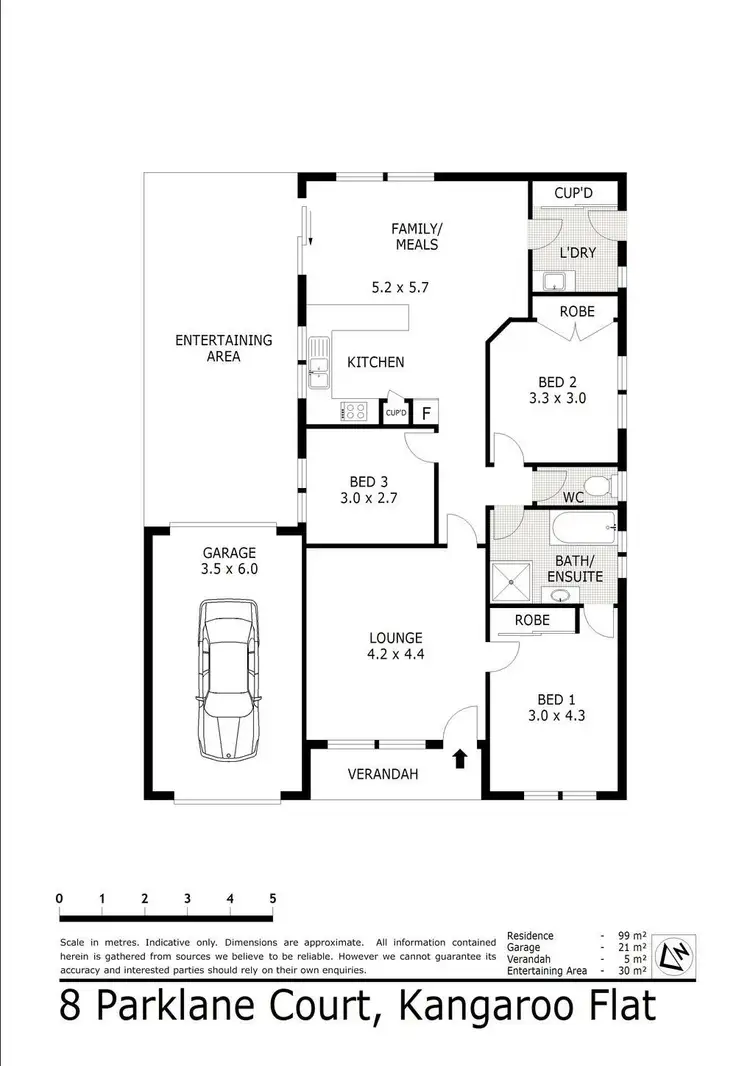 Floorplan of Homely house listing, 8 Parklane Court, Kangaroo Flat VIC 3555