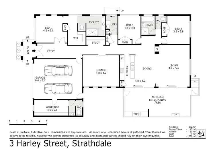 Floorplan of Homely house listing, 3 Harley Street, Strathdale VIC 3550