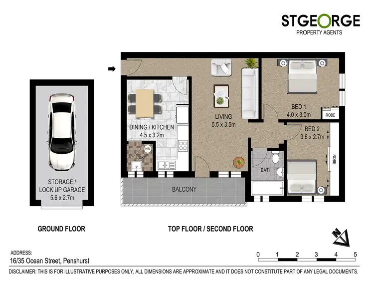 Floorplan of Homely apartment listing, 16/35 Ocean Street, Penshurst NSW 2222