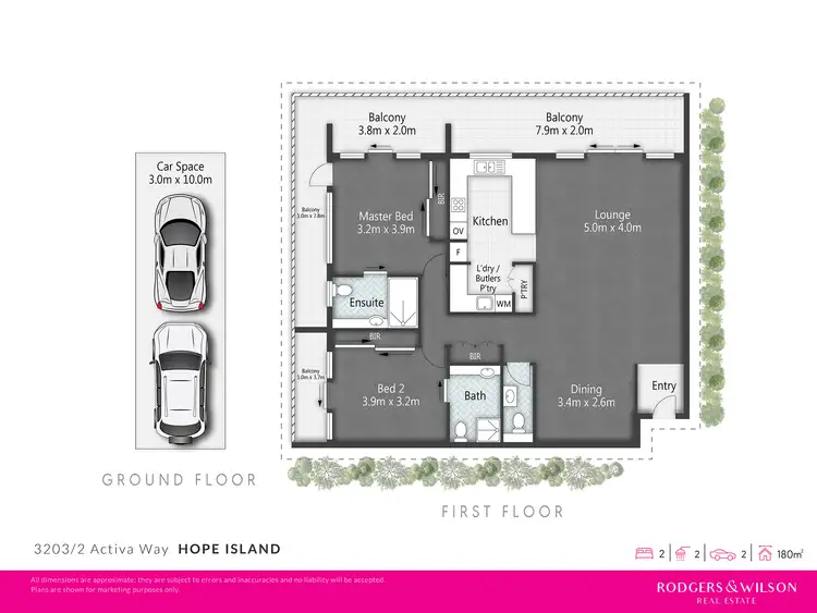 Floorplan of Homely unit listing, 3203/2 Activa Way, Hope Island QLD 4212