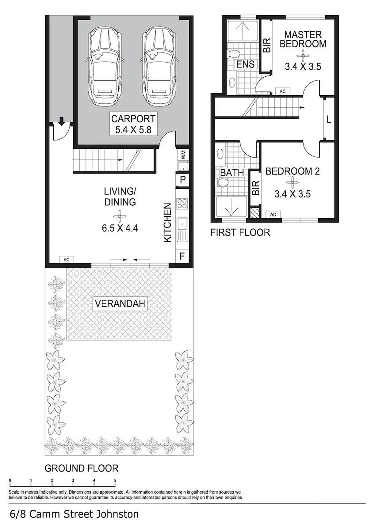 Floorplan of Homely townhouse listing, 6/8 Camm Street, Johnston NT 832