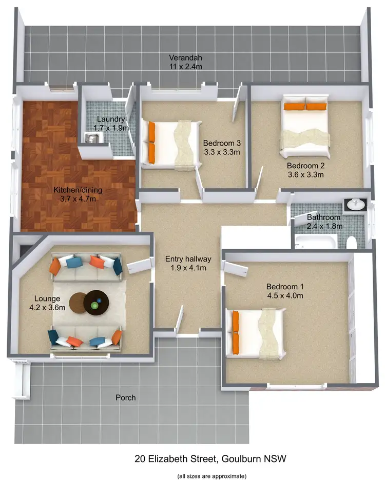 Floorplan of Homely house listing, 20 Elizabeth Street, Goulburn NSW 2580
