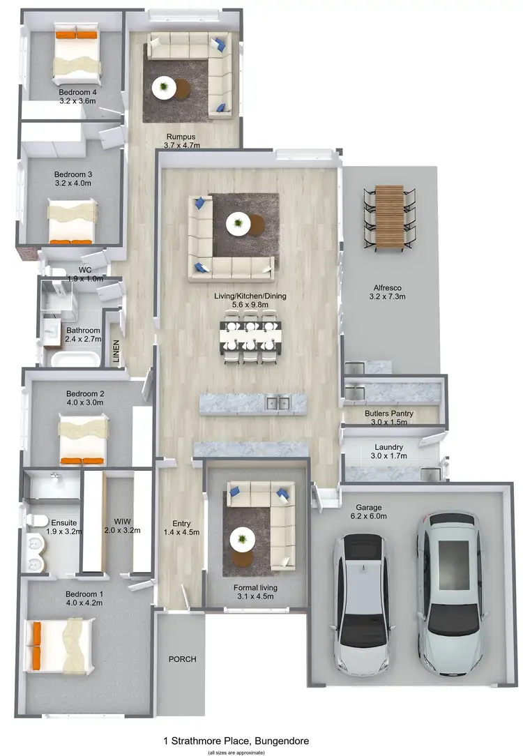 Floorplan of Homely house listing, 1 Strathmore Place, Bungendore NSW 2621