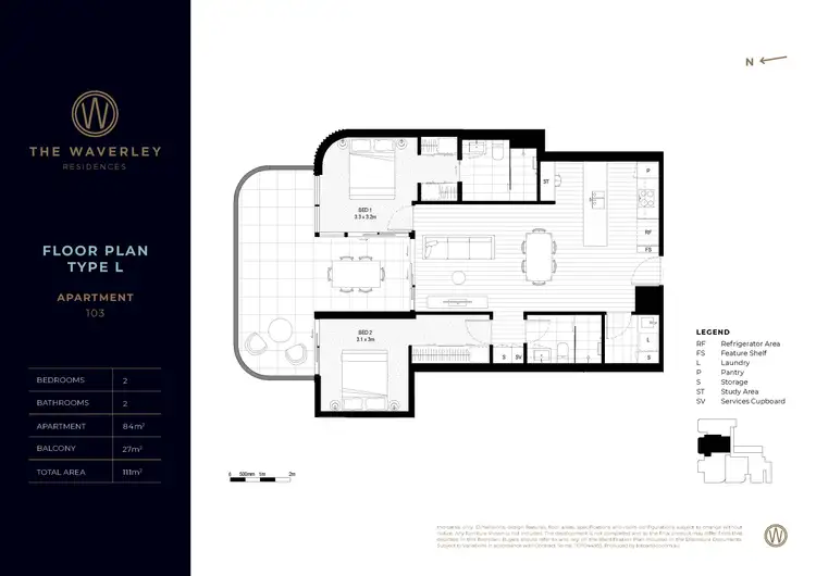 Floorplan of Homely apartment listing, 103/15 Waverley Street, Southport QLD 4215