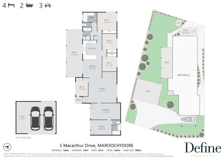Floorplan of Homely house listing, 5 MacArthur Drive, Maroochydore QLD 4558