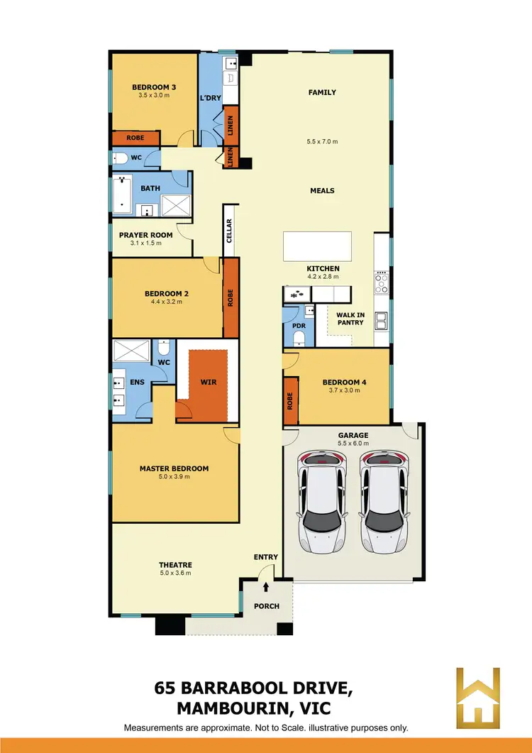 Floorplan of Homely house listing, 65 Barrabool Boulevard, Mambourin VIC 3024