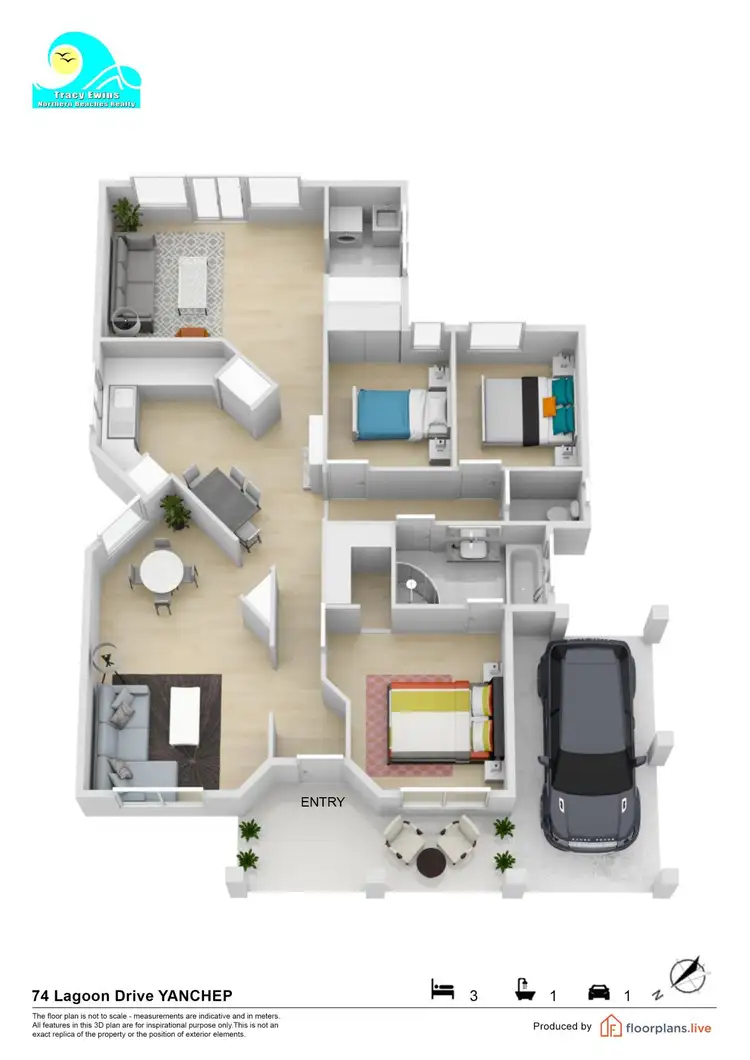 Floorplan of Homely house listing, 74 Lagoon Drive, Yanchep WA 6035