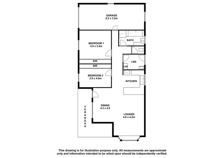 Floorplan of Homely unit listing, 1/17 Heriot Street, Mount Gambier SA 5290