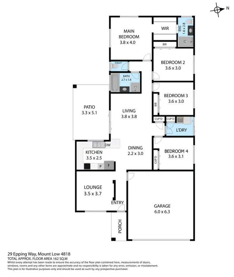 Floorplan of Homely house listing, 29 Epping Way, Mount Low QLD 4818