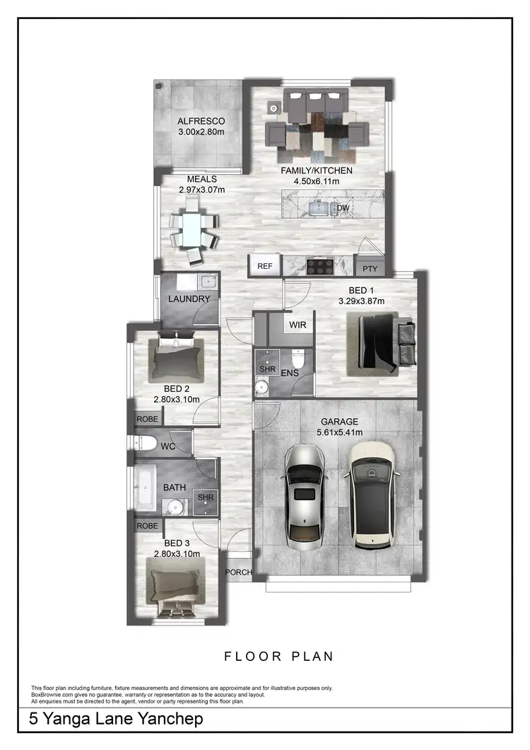 Floorplan of Homely house listing, 5 Yanga Lane, Yanchep WA 6035