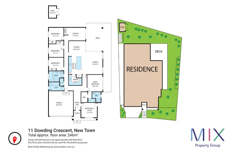 Floorplan of Homely house listing, 11 Dowding Crescent, New Town TAS 7008