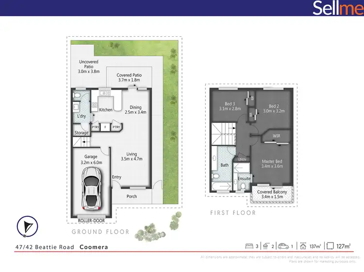 Floorplan of Homely townhouse listing, 47/42 Beattie Road, Coomera QLD 4209