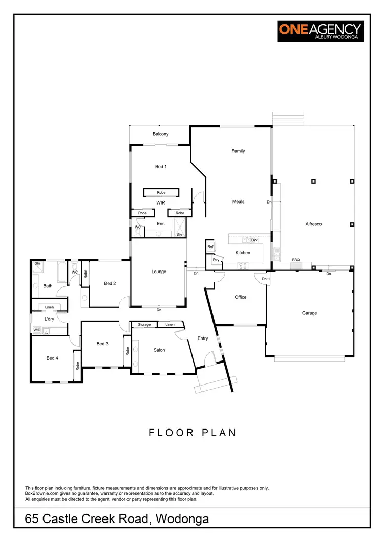 Floorplan of Homely house listing, 65 Castle Creek Road, Wodonga VIC 3690