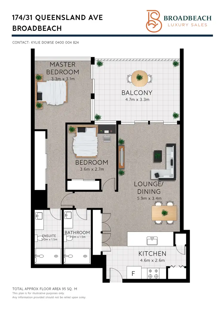 Floorplan of Homely apartment listing, 174/31 Queensland Avenue, Broadbeach QLD 4218