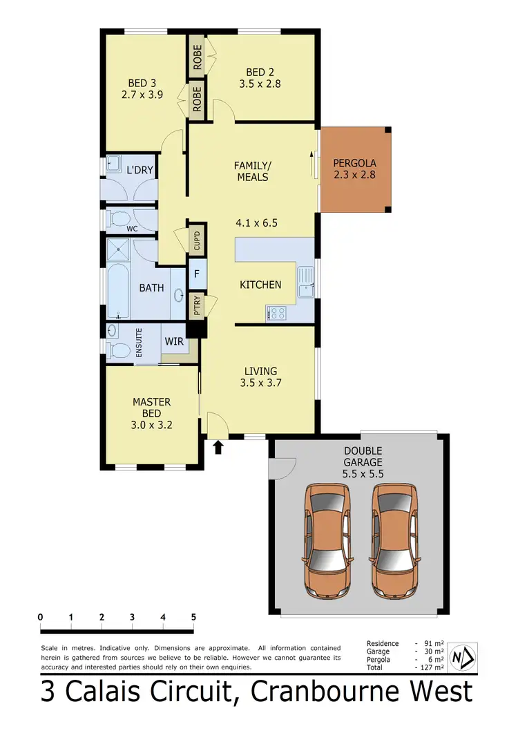 Floorplan of Homely house listing, 3 Calais Circuit, Cranbourne West VIC 3977