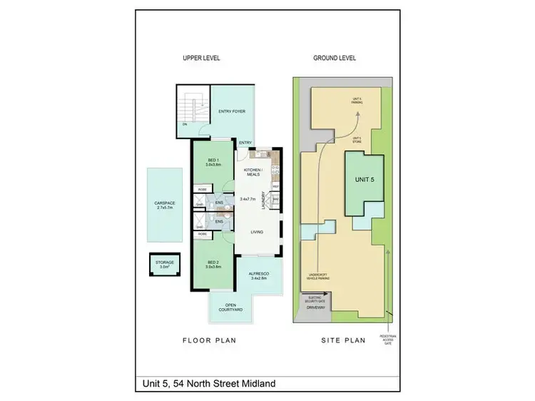 Floorplan of Homely unit listing, 5/54 North Street, Midland WA 6056