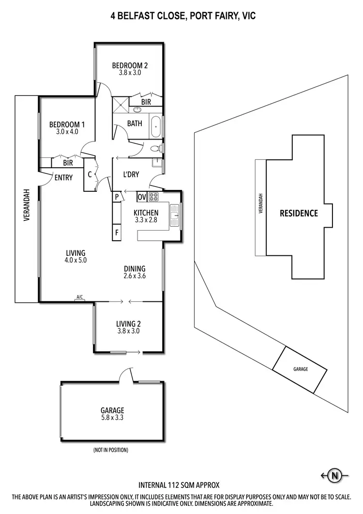Floorplan of Homely house listing, 4 BELFAST CLOSE, Port Fairy VIC 3284