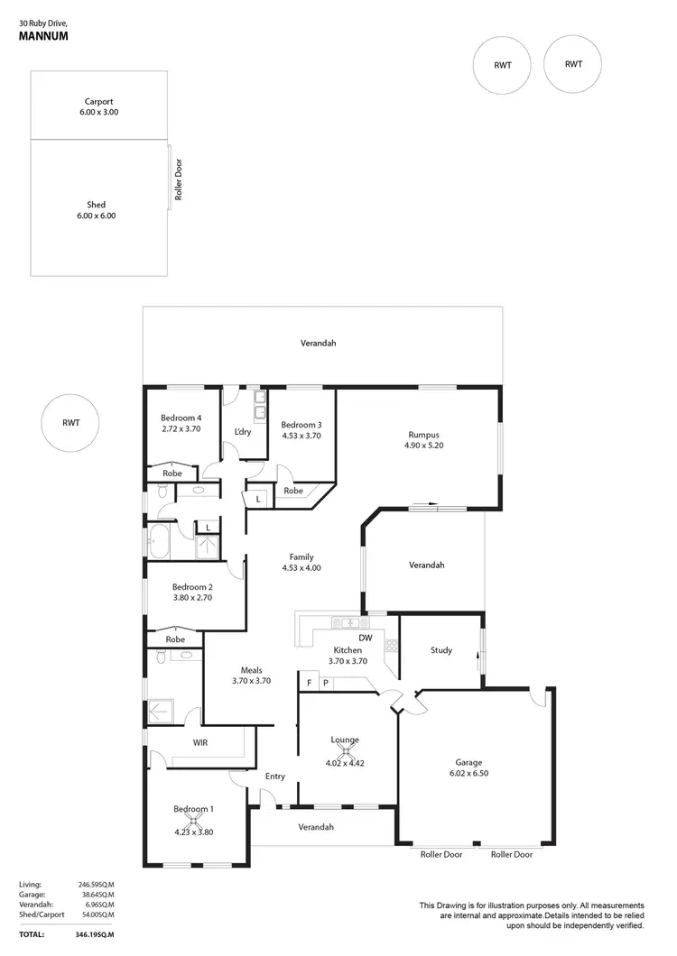 Floorplan of Homely house listing, 30 Ruby Drive, Mannum SA 5238