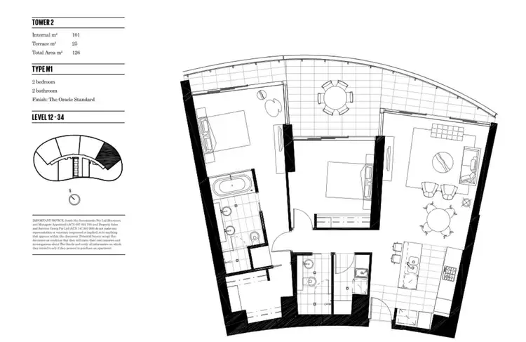 Floorplan of Homely apartment listing, 21606/21 Elizabeth Avenue, Broadbeach QLD 4218