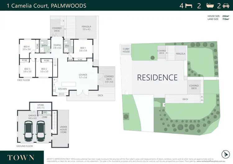 Floorplan of Homely house listing, 1 Camelia Court, Palmwoods QLD 4555