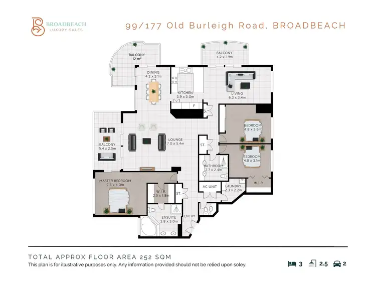 Floorplan of Homely apartment listing, 99/177 Old Burleigh Road, Broadbeach QLD 4218